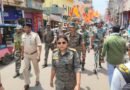 रामनवमी को लेकर नगर और मुफ्फसिल पुलिस ने निकाला फ्लैग मार्च